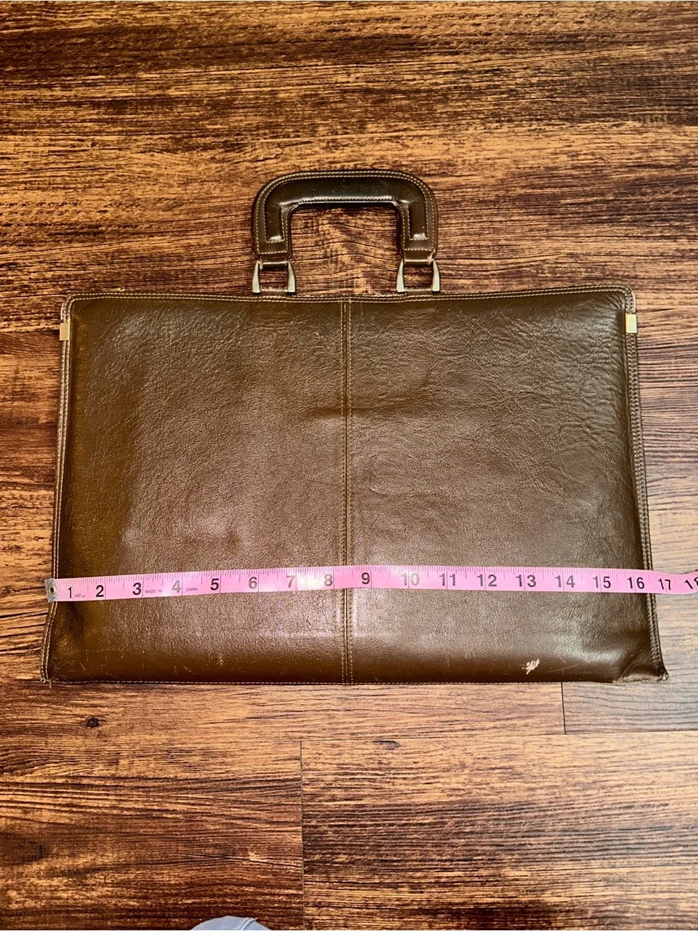 Vintage Brown Leather Portfolio Men's
